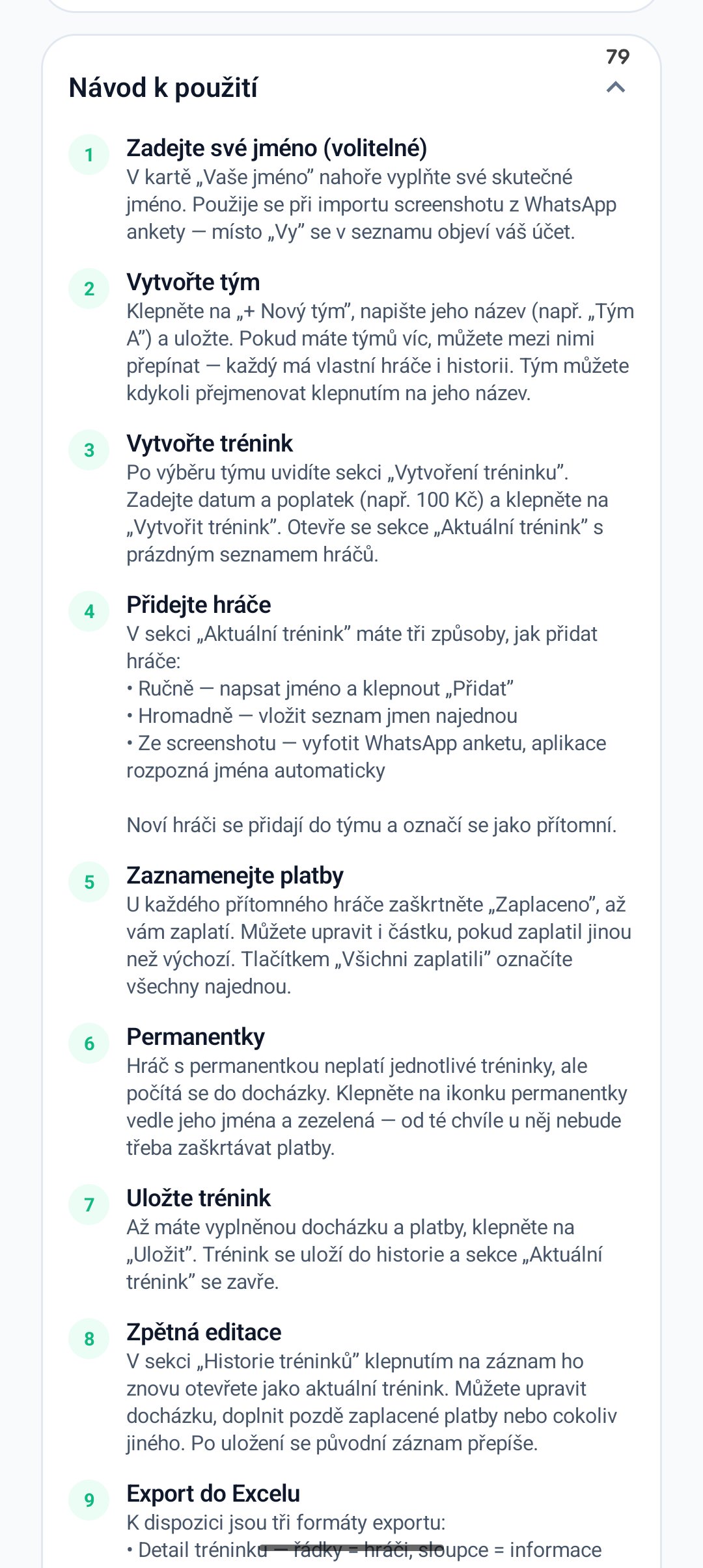 Návod k použití